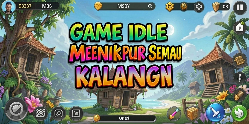 Tampilan menarik gameplay Idle di 93337 dengan fitur otomatis.