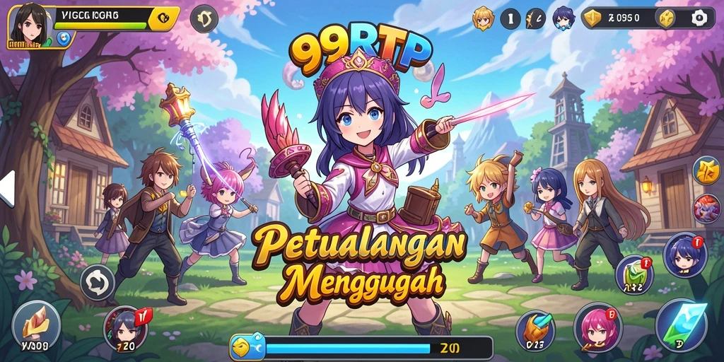Tampilan gameplay 99RTP dengan karakter anime yang dinamis.
