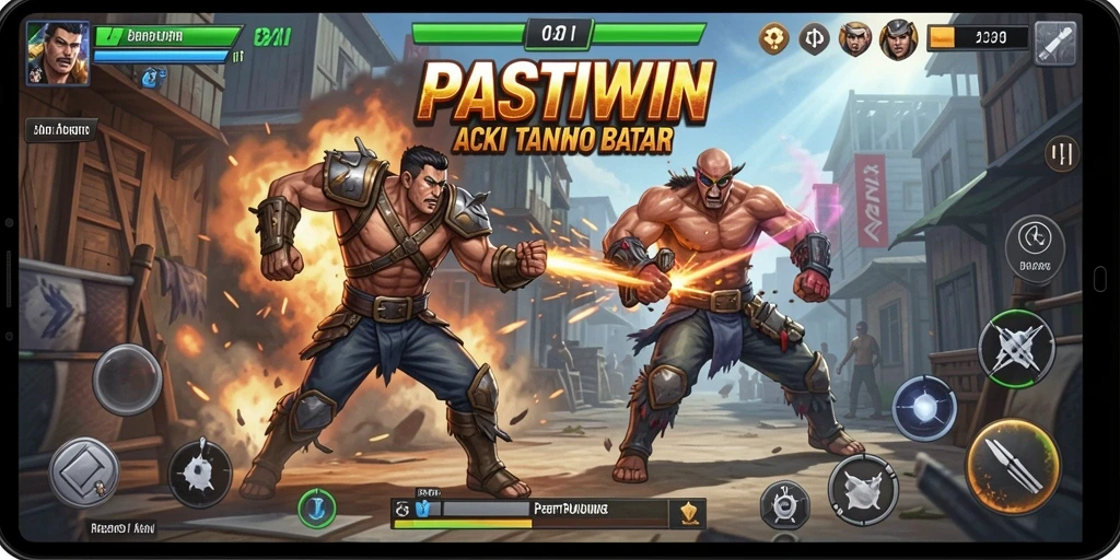 Tangkapan layar gameplay PASTIWIN yang mendebarkan selama pertarungan.