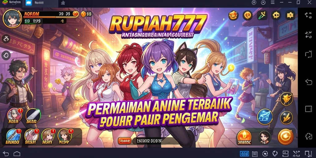 Tampilan gameplay RUPIAH777 yang seru dengan karakter anime.
