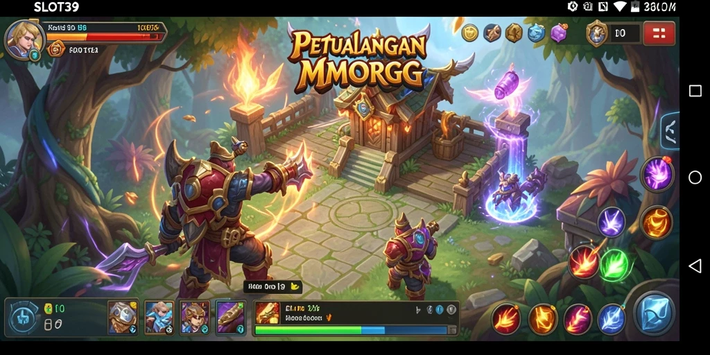 Screenshot menampilkan pertarungan seru dalam dunia MMORPG.