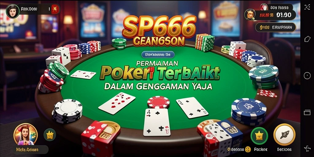 Screenshot gameplay SP666 menunjukkan aksi seru permainan Poker.