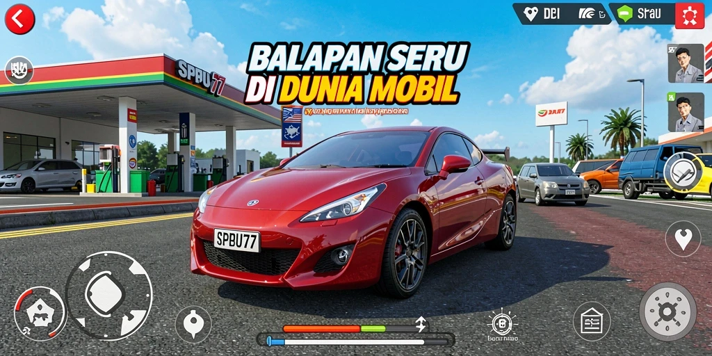 Menggambarkan pengalaman balapan mendebarkan di SPBU77.