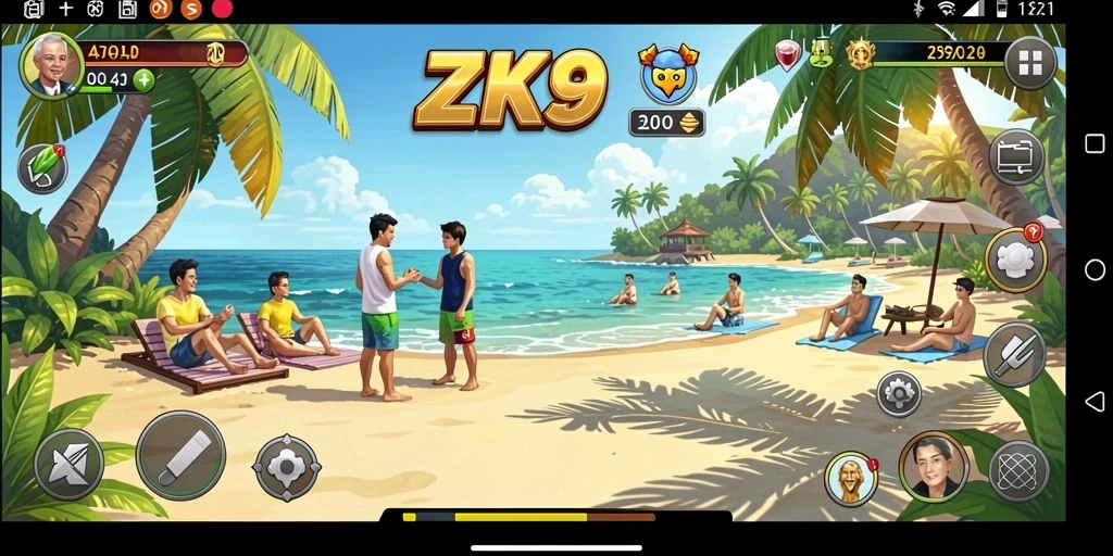 Tampilan gameplay ZK9 yang penuh warna dan mengasyikkan.
